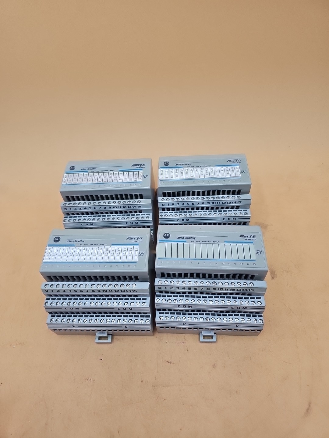 LOT OF 4 Allen Bradley 1794-IV16 Series A Flex I/O Input Modules 1794-TB3