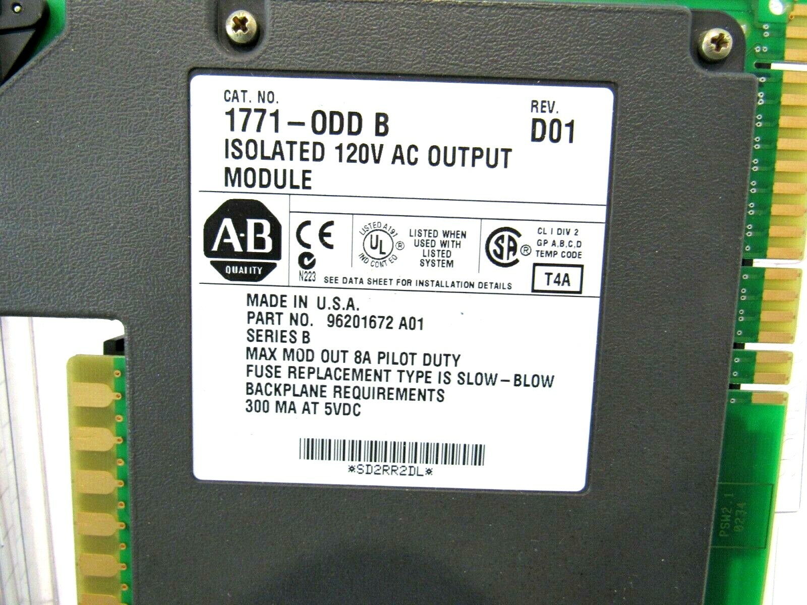 NEW ALLEN BRADLEY 1771-ODD OUTPUT MODULE SER.B REV.D01 1771ODD