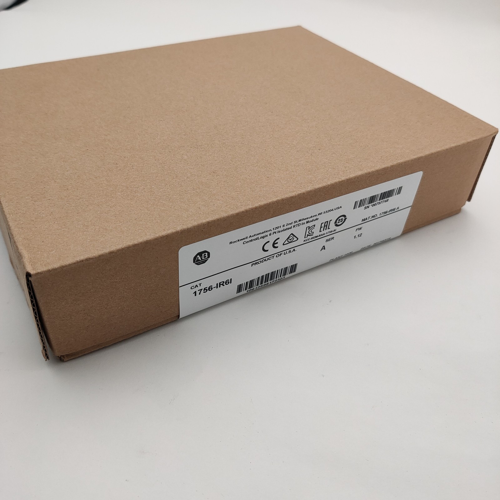 Factory Sealed AB 1756-IR6I SER A ControlLogix 6 Pt Isolated RTD In Module NEW