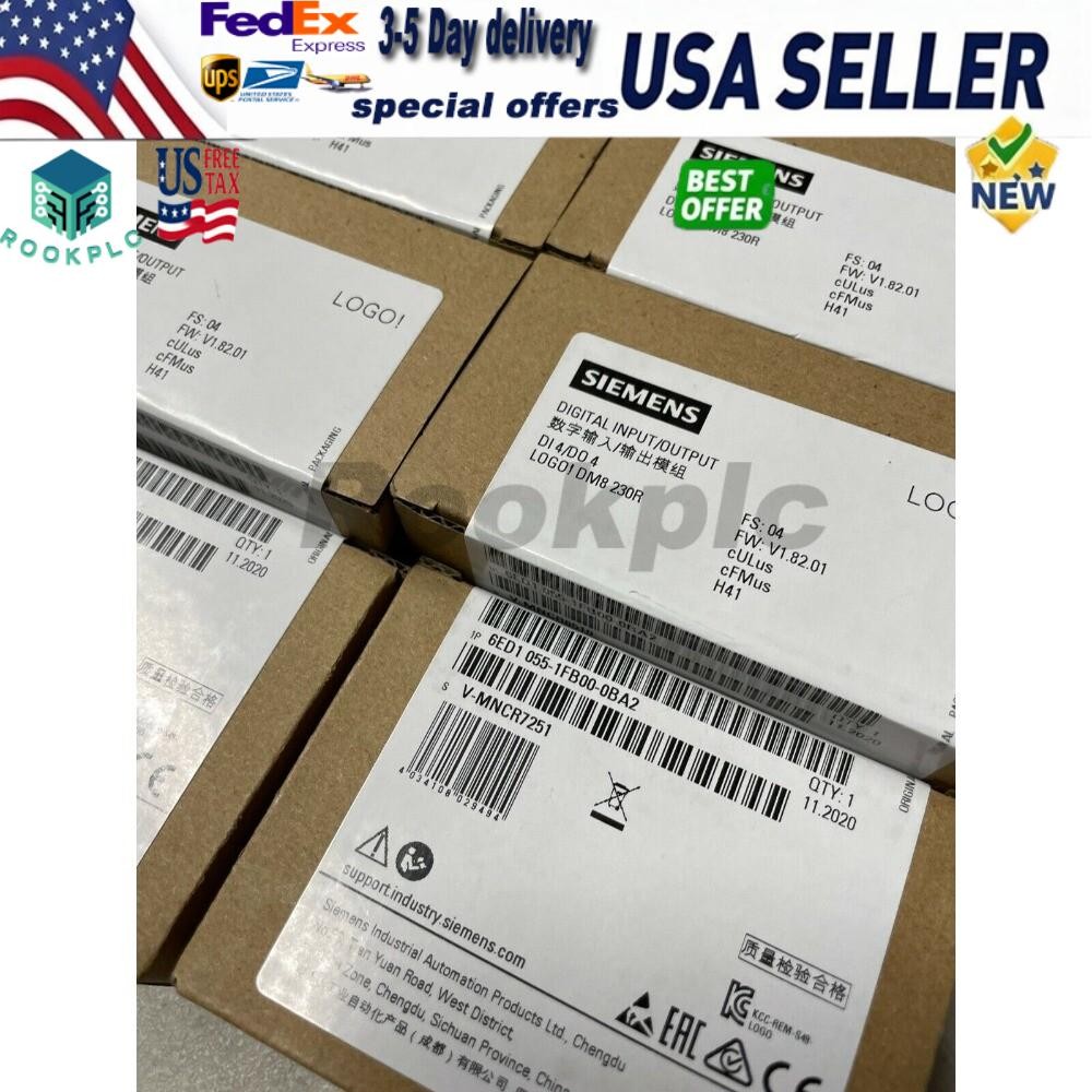 New Siemens 6ED1055-1FB00-0BA2 6ED10551FB000BA2 LOGO DM8230R expansion module