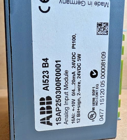 ABB AI523 Analog Input Module 1SAP250300R0001, 16 Point, U, I, RTD, DI (New NB)