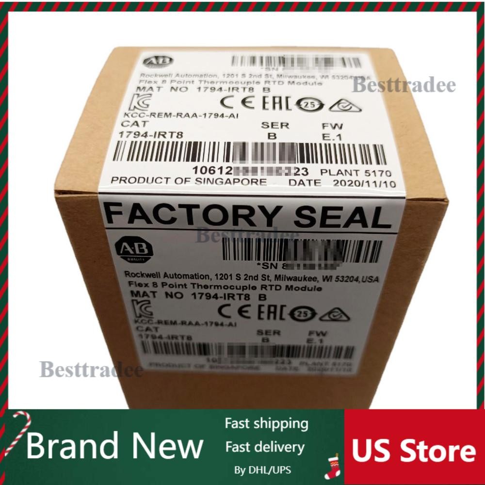 New Factory Sealed AB 1794-IRT8 SER B Flex 8 Point Thermocouple RTD Module