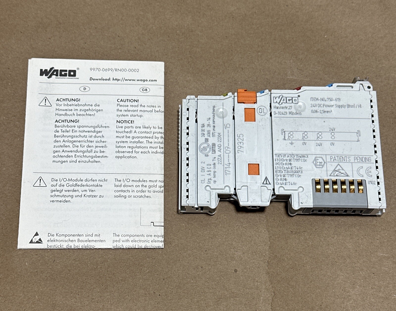 NEW IN BOX SURPLUS- WAGO I/O 750-613 Data Bus Module 24VDC || FAST SHIPPED 🇺🇸