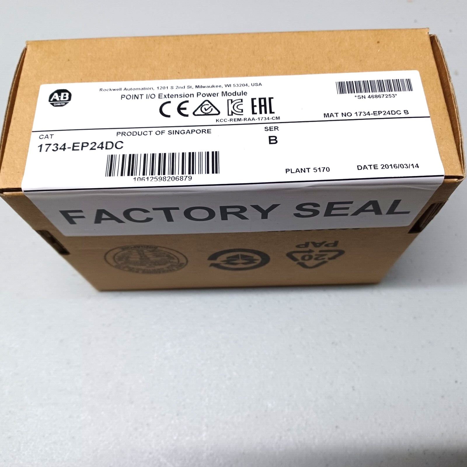 New AB 1734-EP24DC/B POINT I/O Extension Power Module 1734EP24DC serB Free Ship