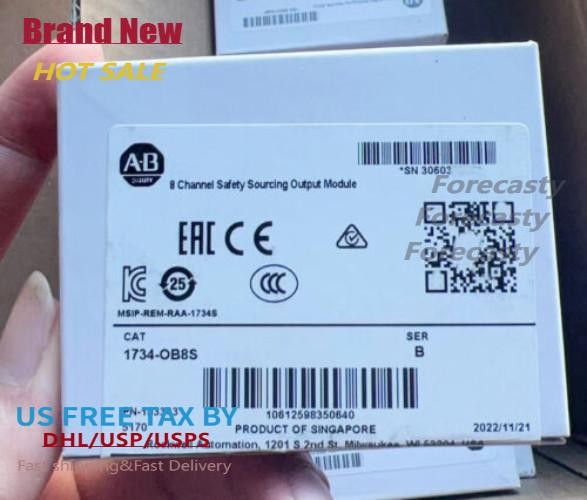 2023 New Factory Sealed AB 1734-OB8S SER B Point I/O Safety Output In US Stock