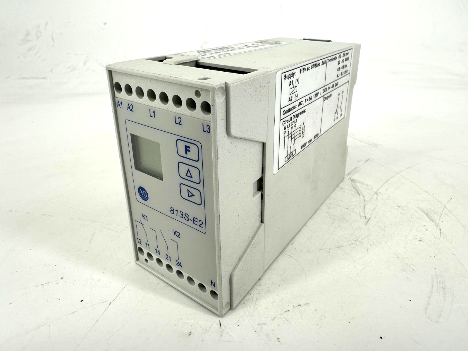 New Allen Bradley 813S-E2CD60 Ser A Phase Monitor 250-690V 60HZ 115VCP 3 Phase