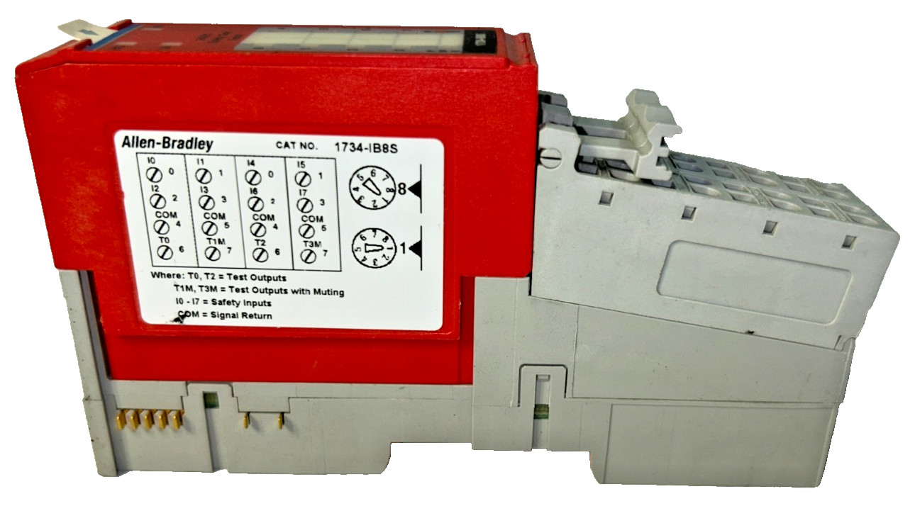 Allen Bradley 1734-IB8S Point Guard Digital I/O Safety Module With Base