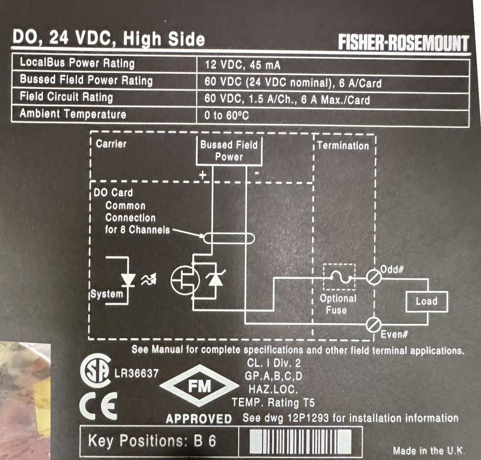 NEW EMERSON Fisher-Rosemount DELTAV KJ3001X1-BJ1 8CH 24VDC DO 12P0555X132