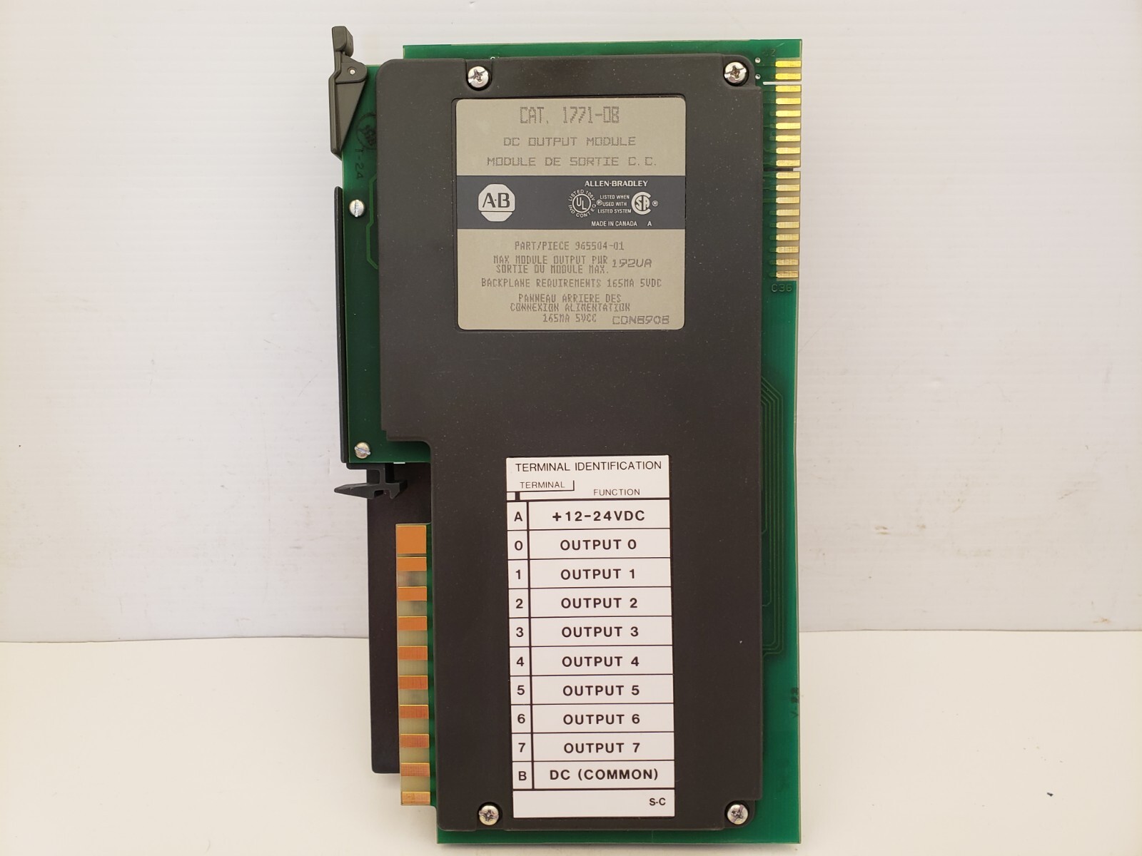 ALLEN BRADLEY 1771-OB D.C. OUTPUT MODULE, 965504-01, 12-24VDC