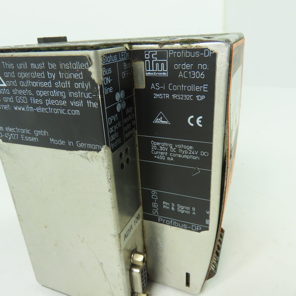 IFM 2MSTR 1RS232C 24VDC Profibus-DP AS-I ControllerE Interface