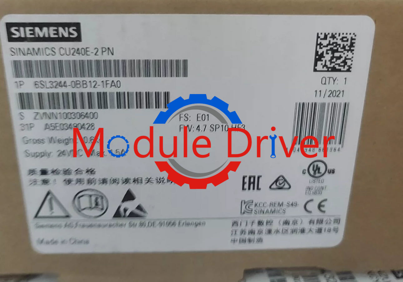 New Siemens 6SL3244-0BB12-1FA0 6SL3 244-0BB12-1FA0 SINAMICS G120 CONTROL UNIT