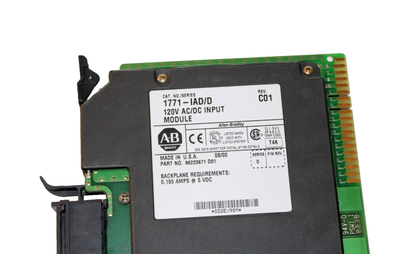 Allen Bradley AB CAT #1771-IAD/’D 120V AC/DC Input Module REV. C01