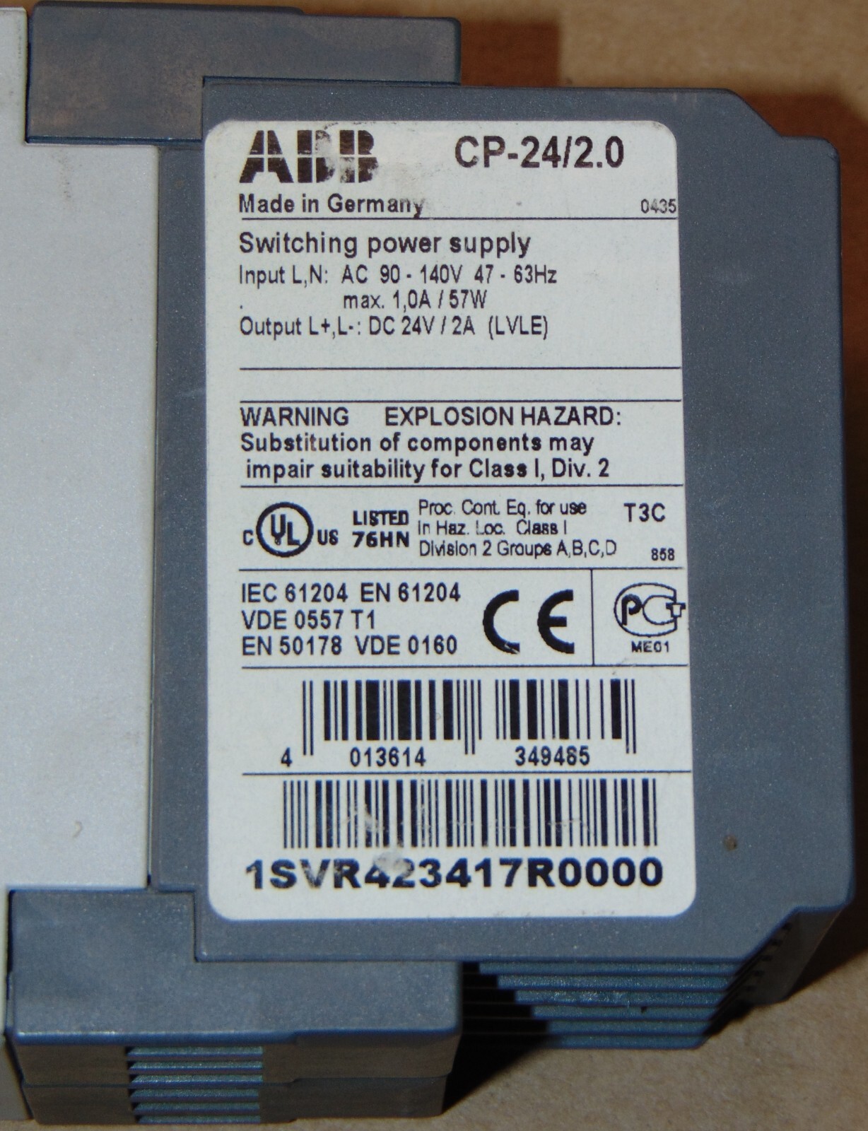ABB CP-24/2.0 Switching Power Supply 24V 2A Quantity Available