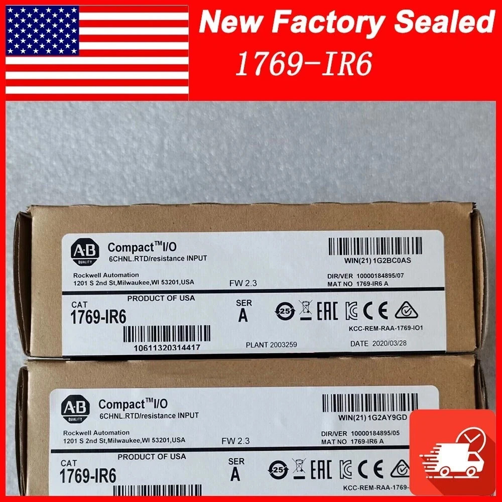 NEW Sealed AB 1769-IR6 /A CompactLogix 6Pt RTD/Resistance Input Module 1769IR6