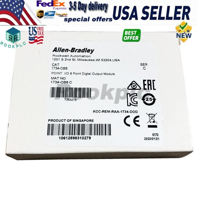 New AB 1734-OB8 POINT I/O 8 Point Digital Output Module 1734OB8 US Free Tax