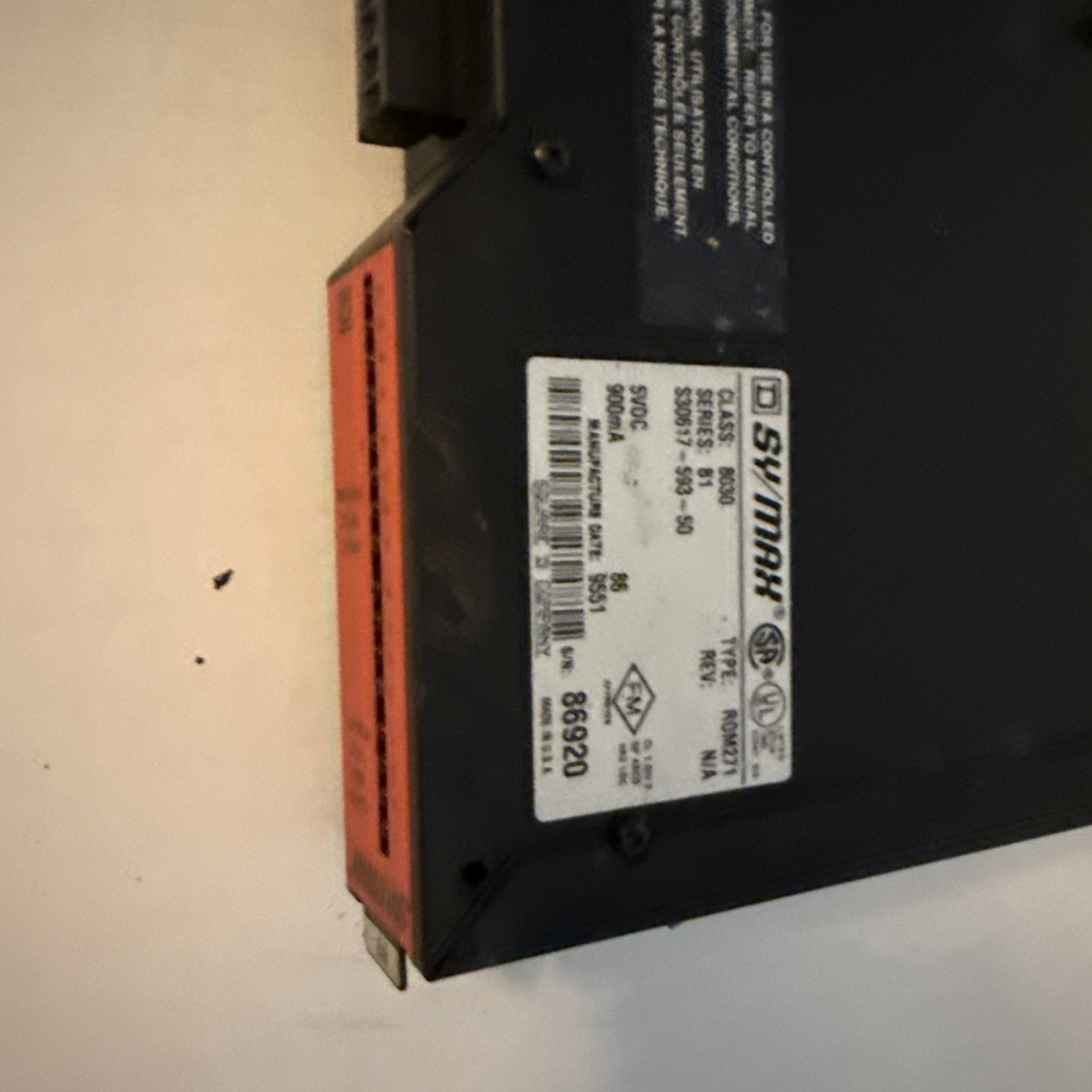 Square D SY/MAX Class 8030 ROM271 module Parts