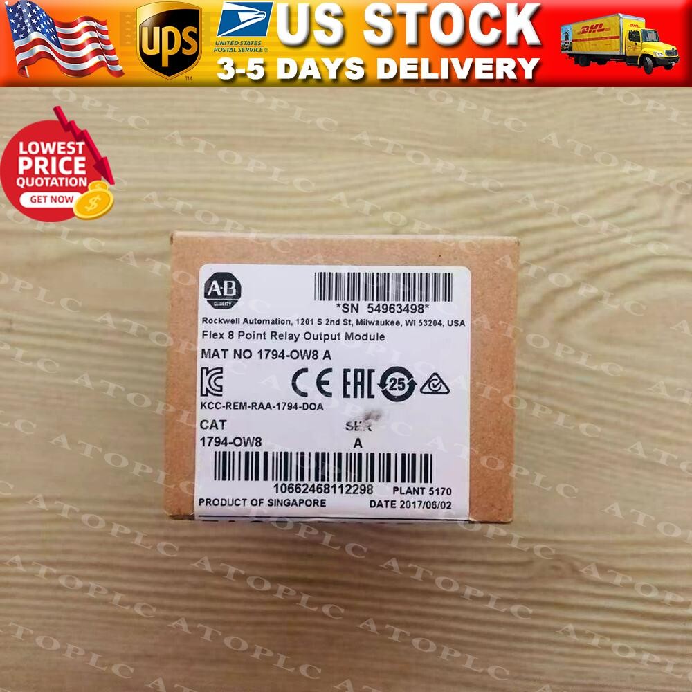 AB New Factory Sealed 1794-OW8 /A Flex 8 Point Relay Output Module 1794-0W8