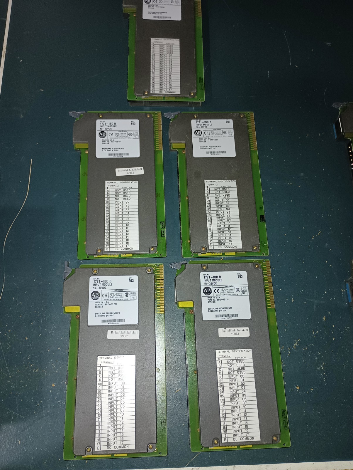 Lot of 5 Allen-Bradley 1771-IBD/B Rev E03 Input Modules 10–30VDC PLC-5 AS-IS