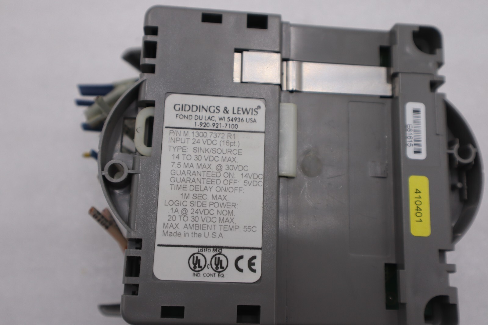 GIDDINGS & LEWIS M.1300.7372 R1 Input Module 24VDC SINK/SOURCE STOCK 628-D