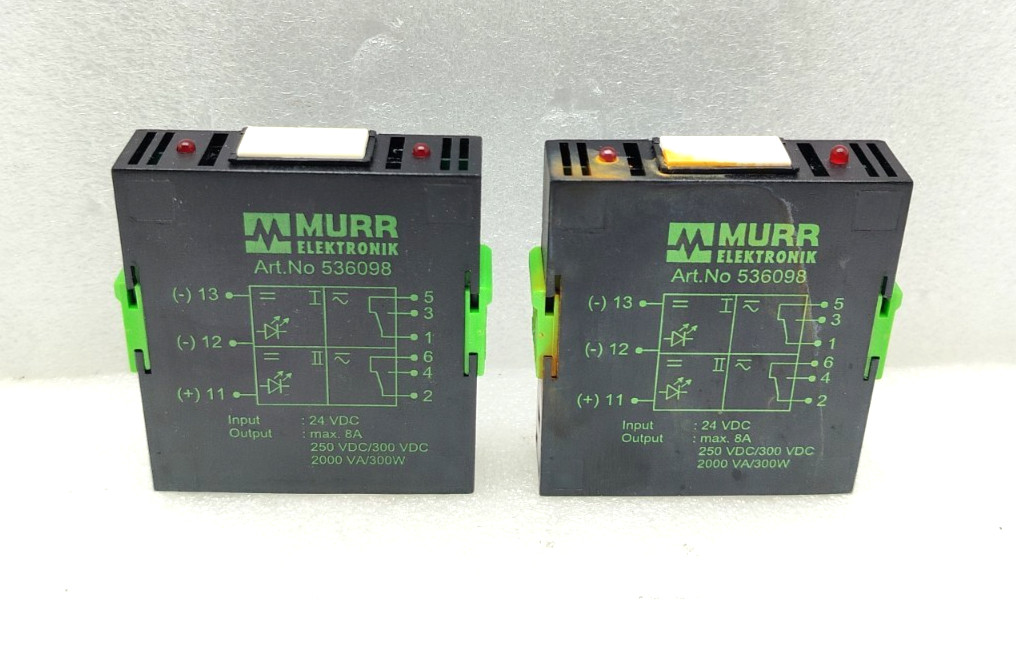 MURR 536098 DIGITAL OUTPUT MODULE RELAY LOT OF 2 PCS USED FAST SHIPPING