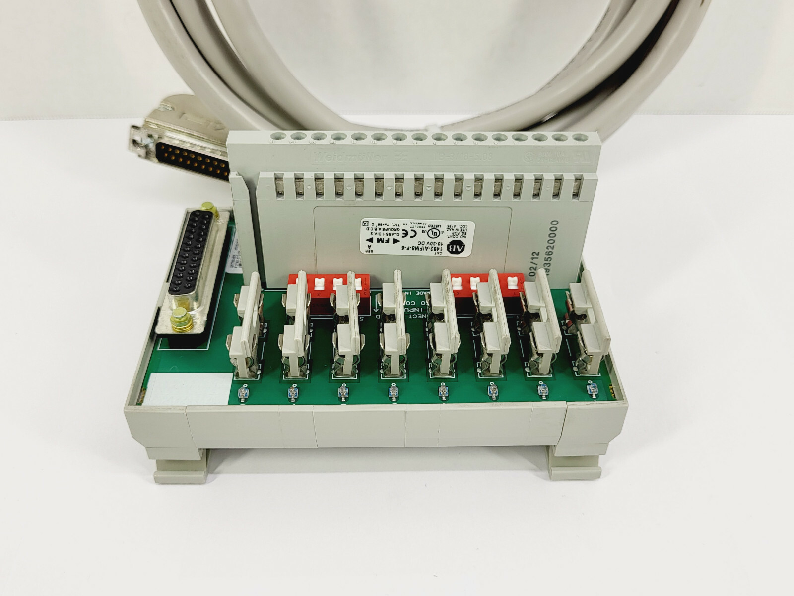 Allen Bradley 1492-AIFM8-F-5 Fusable 8Ch Input Terminal w/ 1492ACABLE025UD Cable