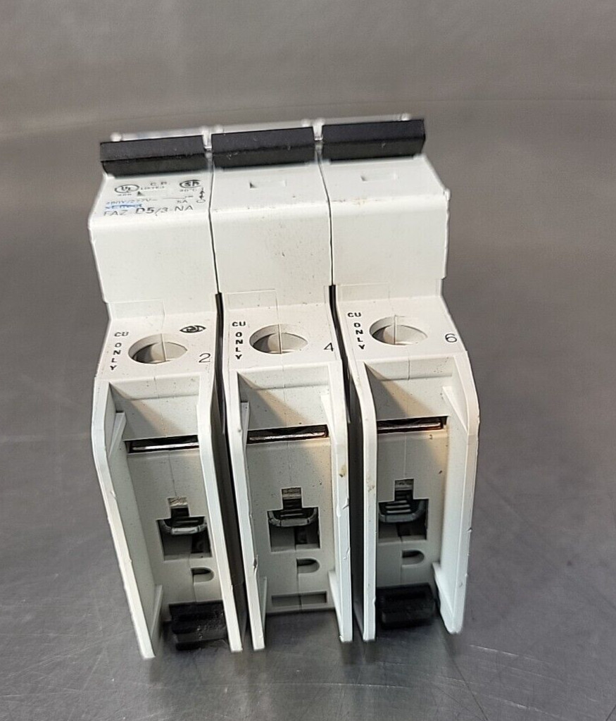EATON FAZ-D5/3-NA 3 Pole Circuit Breaker (BIN354)