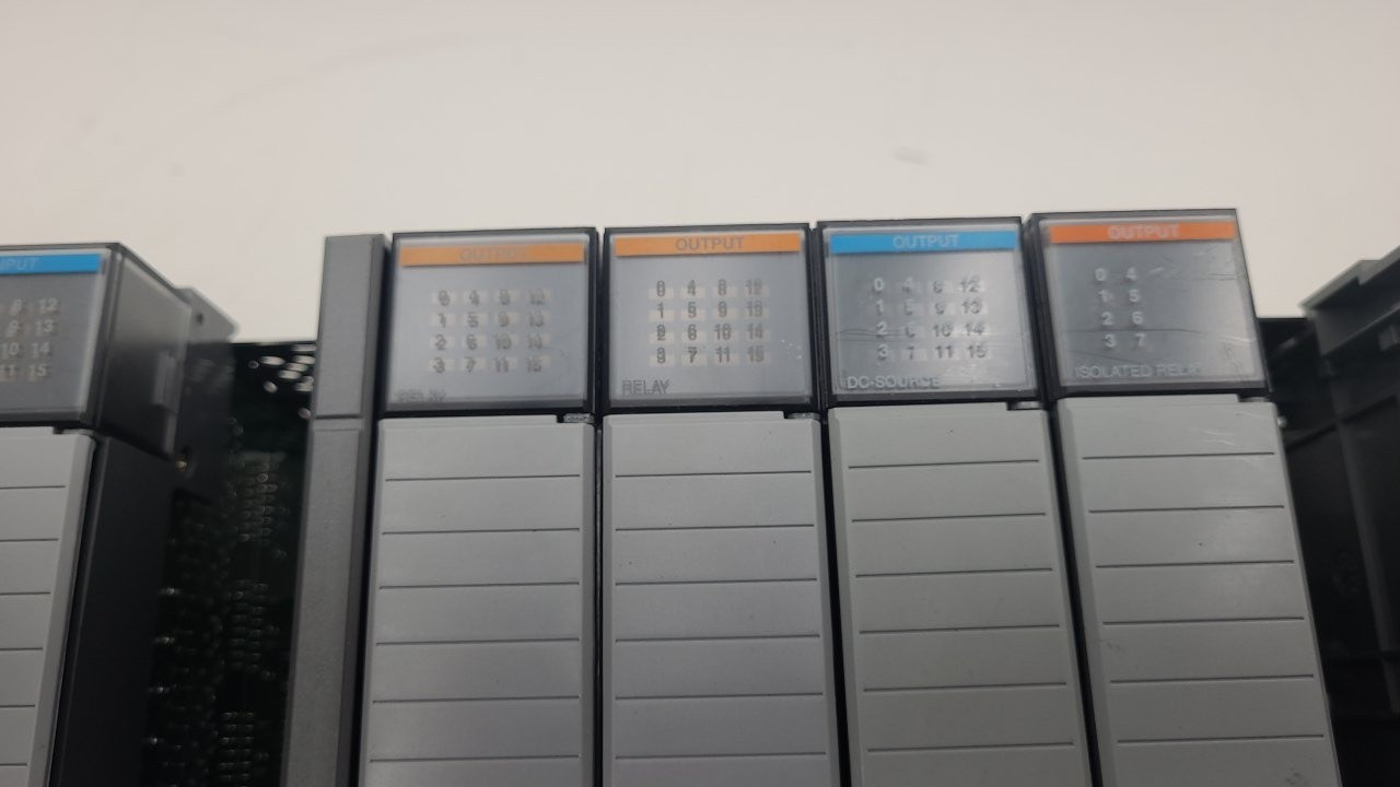 Allen Bradley SLC 500 PLC System Lot (2) 1746-A10 Chassis Racks & Modules