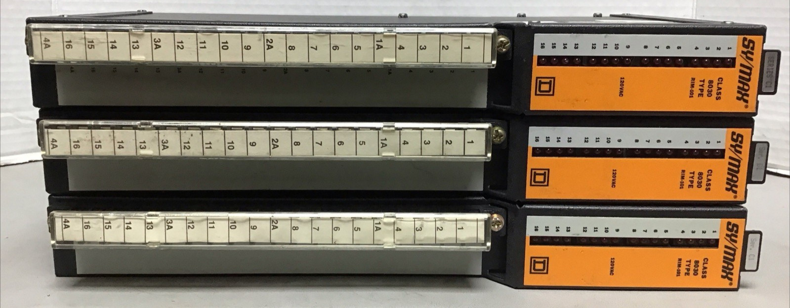 Lot of 3 Square D SY/MAX 8030 RIM-101 Input Modules (R14)