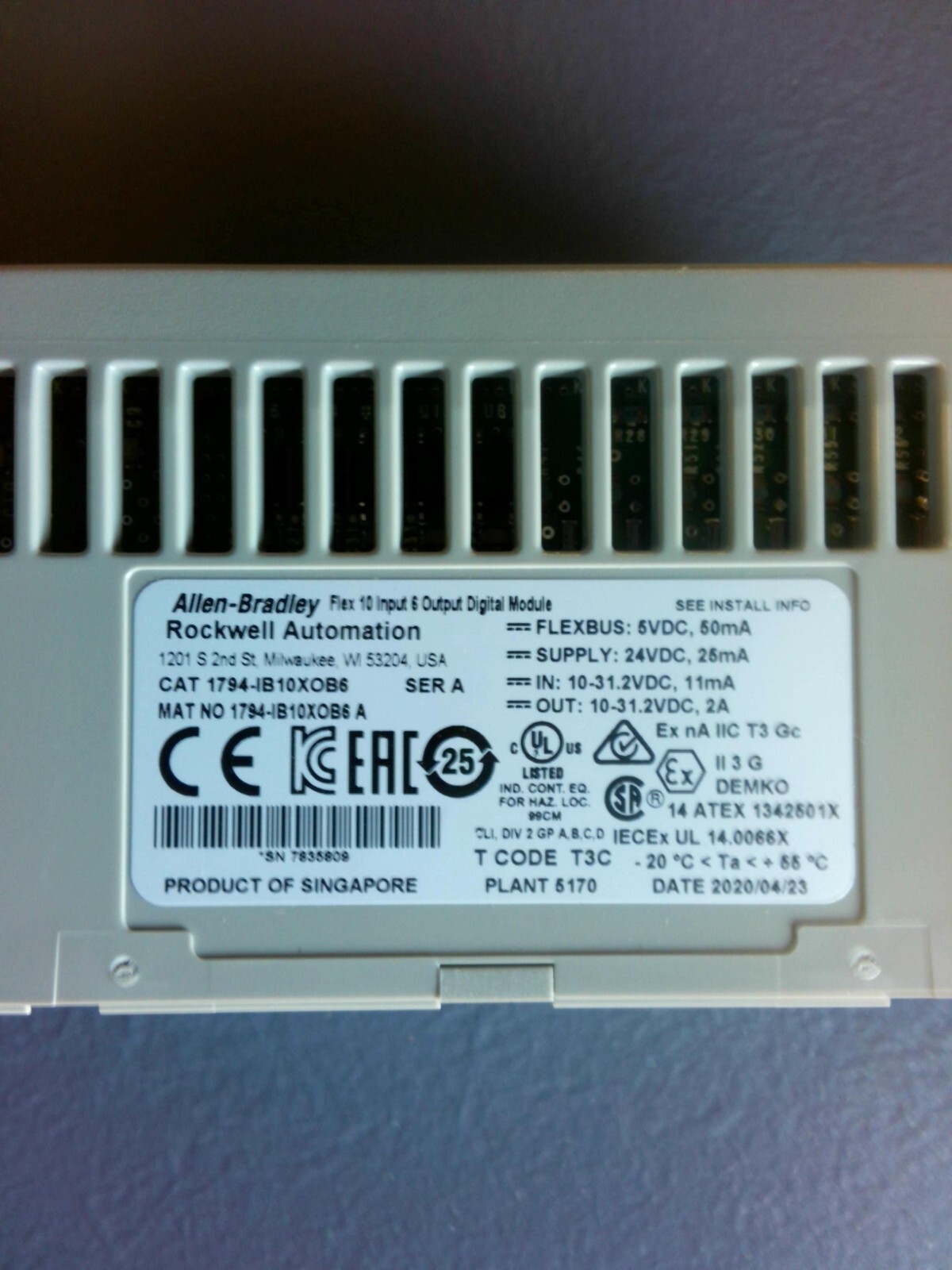 New Factory Sealed 1794-IB10XOB6 A Flex 10 Input 6 Output Digital Module