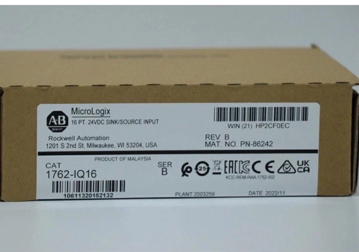 Allen-Bradley 1762-IQ16 SerB MicroLogix 24VDC Input Module New Factory Sealed