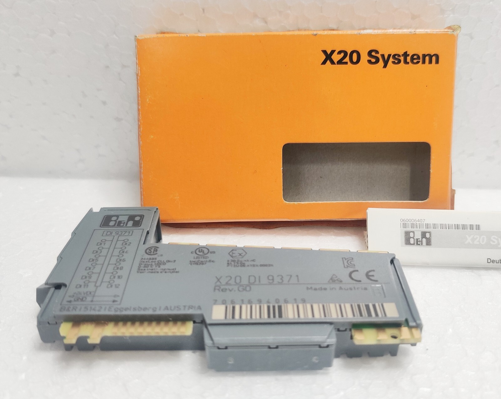 B&R X20DI9371 Rev. GO X20 System Digital Input Module