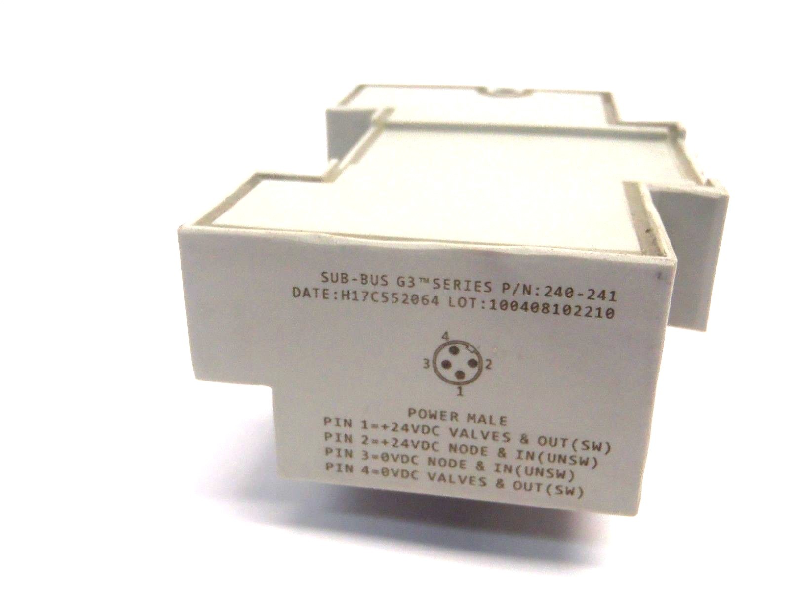 Numatics 240-241 Sub-Bus G3 Series Comm Power Male Port Module 24VDC