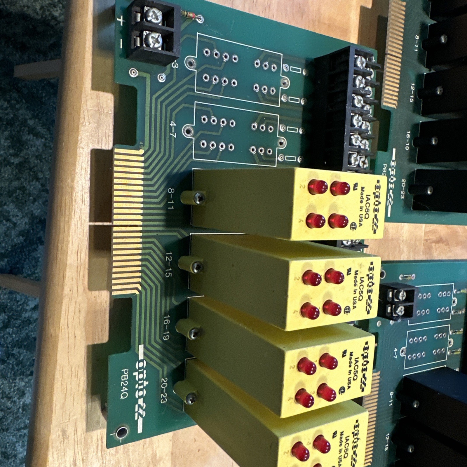 3 OPTO 22 PB24Q I/O Boards with OAC5Q, IAC5Q and IDC5BQ Modules