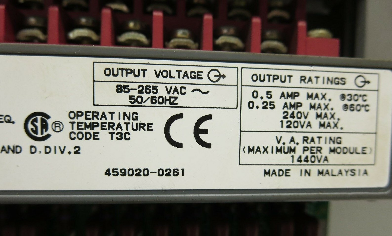 Allen-Bradley SLC500, 1746-0A16 Output Module (85-265VAC, 50/60Hz) Lot of 2