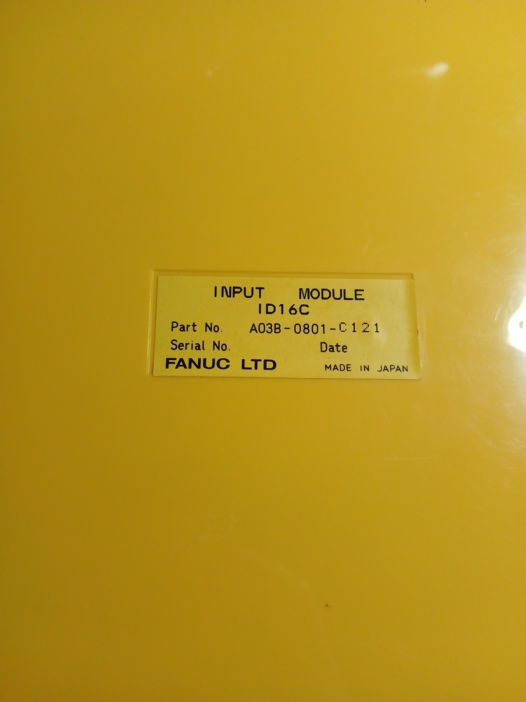 FANUC INPUT MODULE ID16C DC24V 24VDC A03B 0801 C121