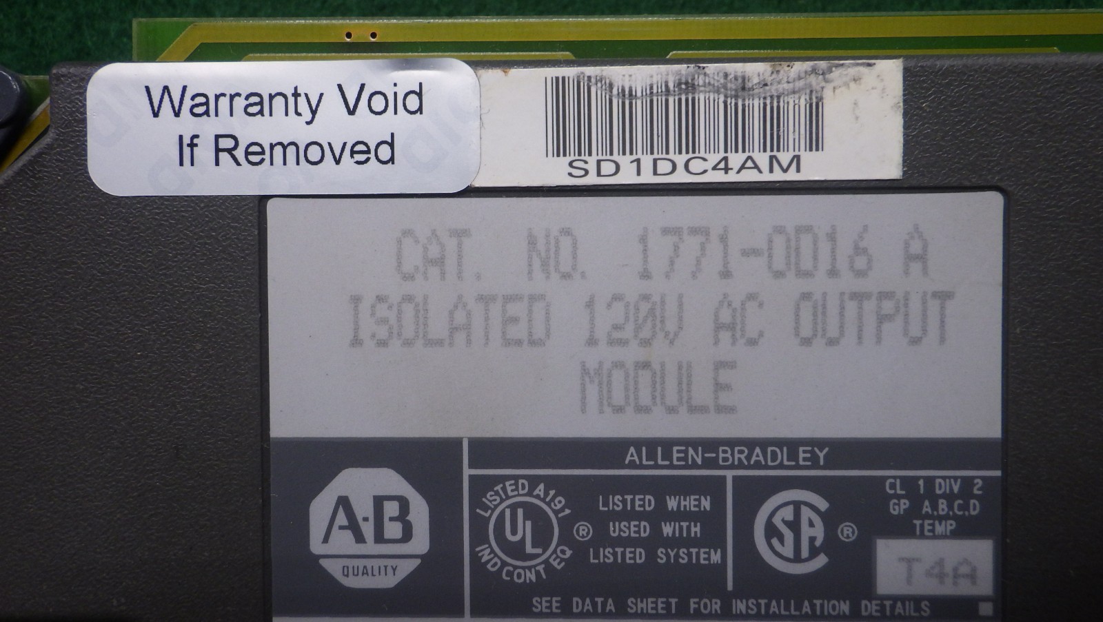 Allen Bradley 1771-OD16 A Isolated 120V AC Output Module 0D16