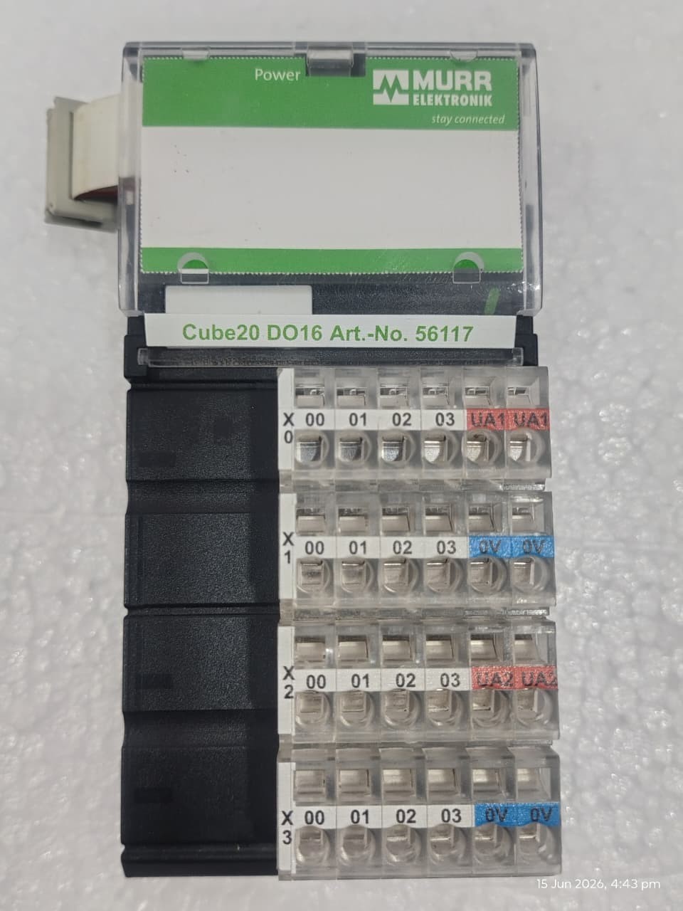Used Murr Elektronik 56117 Cube20 DO16 Digital Output Module DIN Mount Free Ship