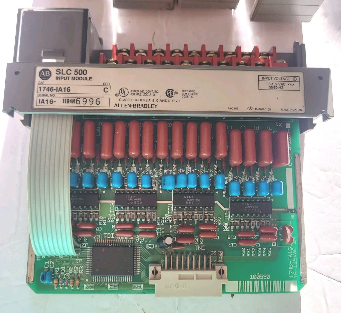 LOT OF 5 ALLEN BRADLEY SLC 500 INPUT MODULES 4 Ea 1746-IA16 1 Ea 1746-IB16 SerC