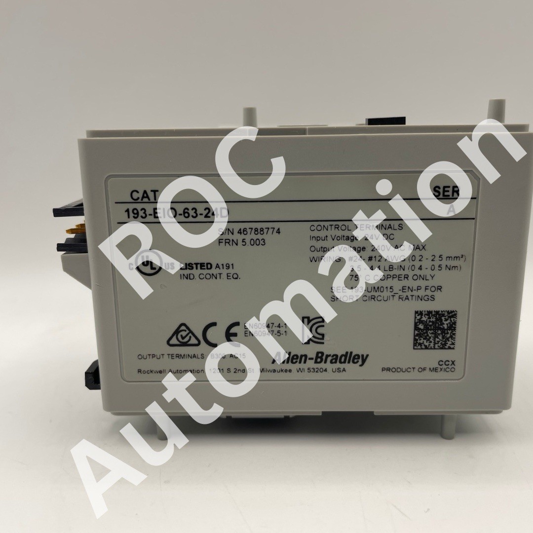 Allen Bradley 193-EIO-63-24D /A E300 6-In/3-Out Control Module
