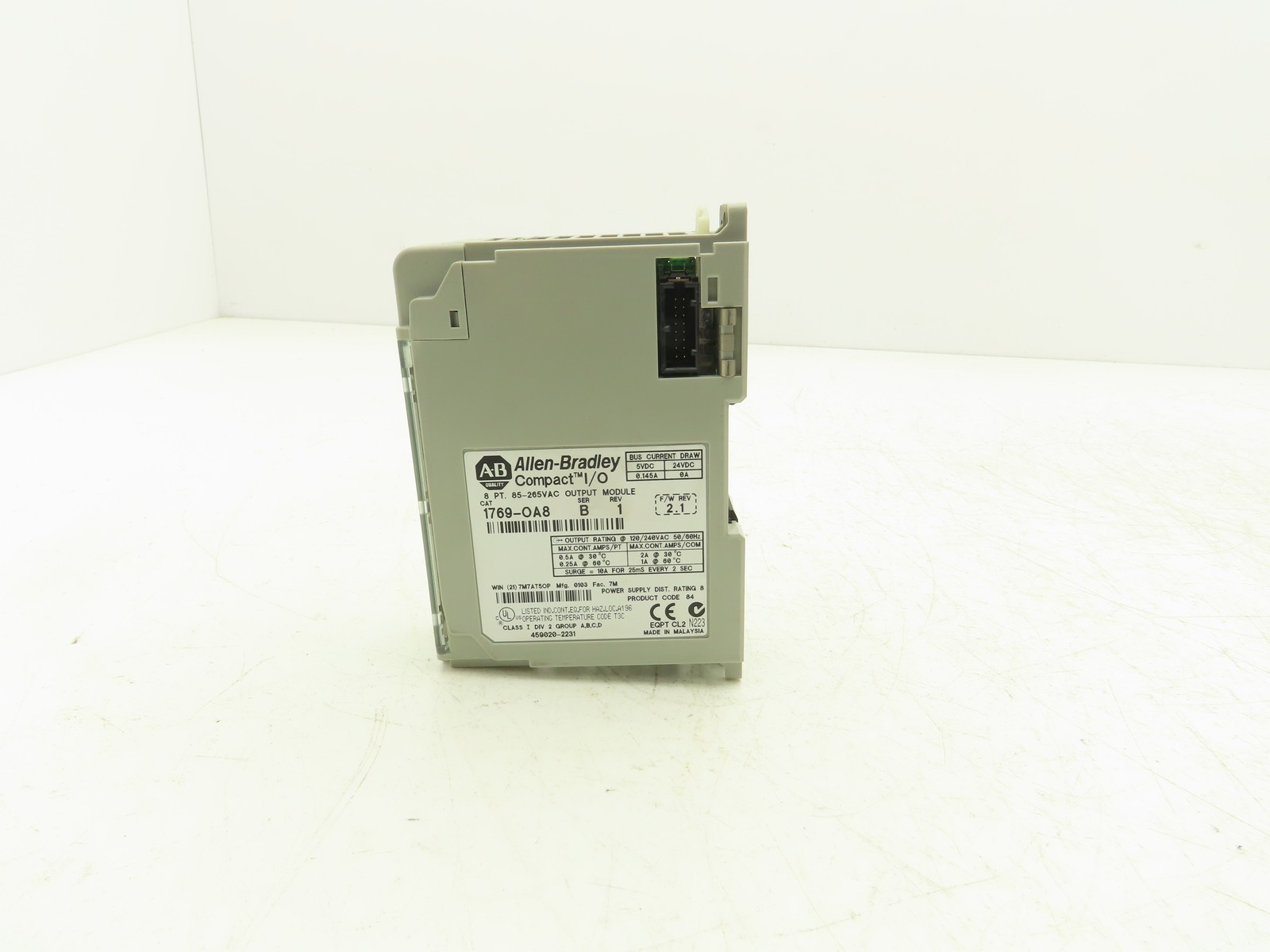 Allen Bradley 1769-OA8 Compact Logix I/O Output Module 8Pt 115/230VAC Ser B