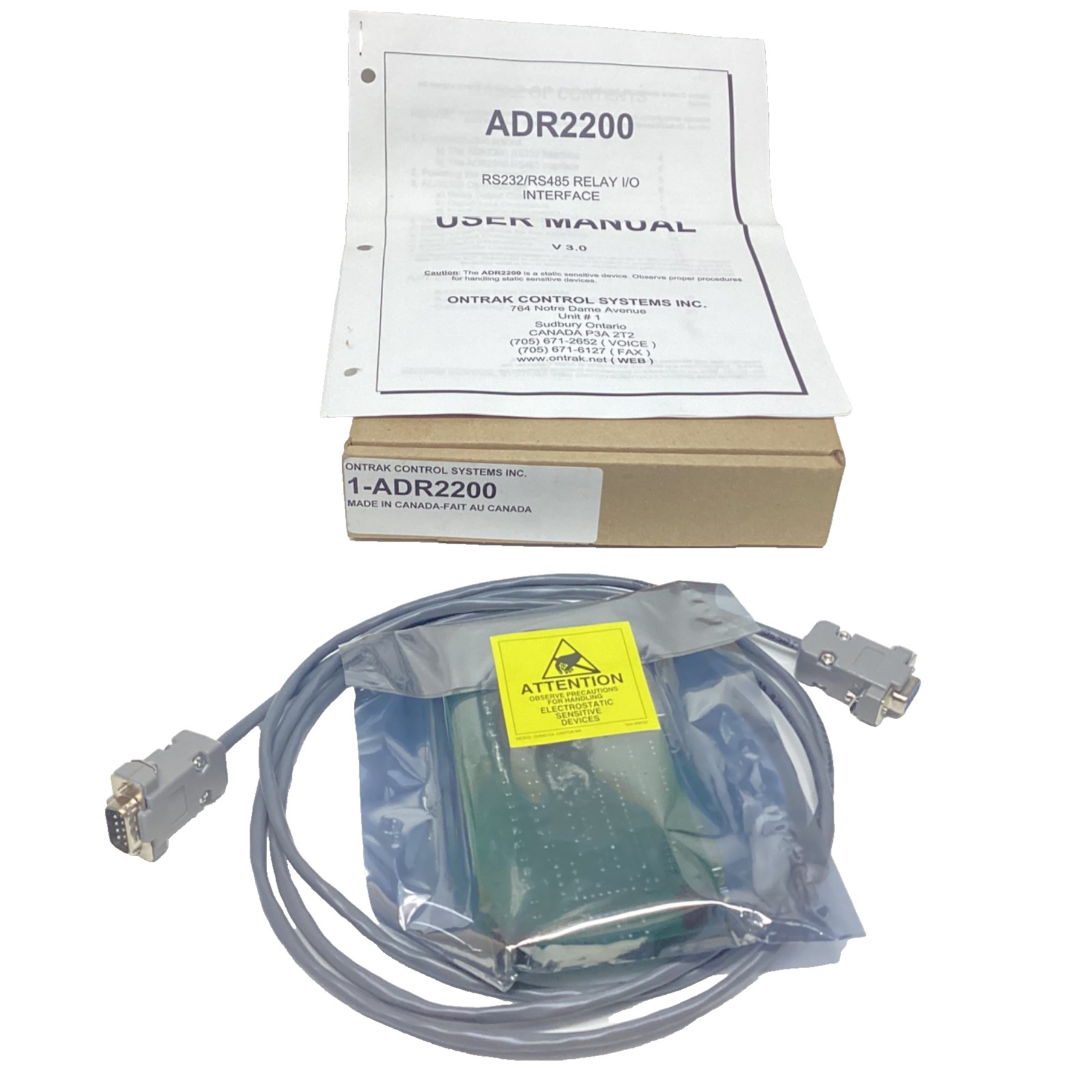 Ontrak Control Systems ADR2200 Relay I/O Interface Board. NEW IN BOX