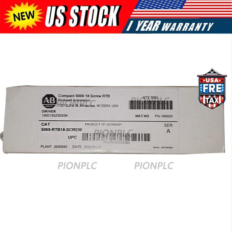 New Sealed Allen Bradley AB 5069-RTB18-SCREW /A Compact 5000 18-Screw
