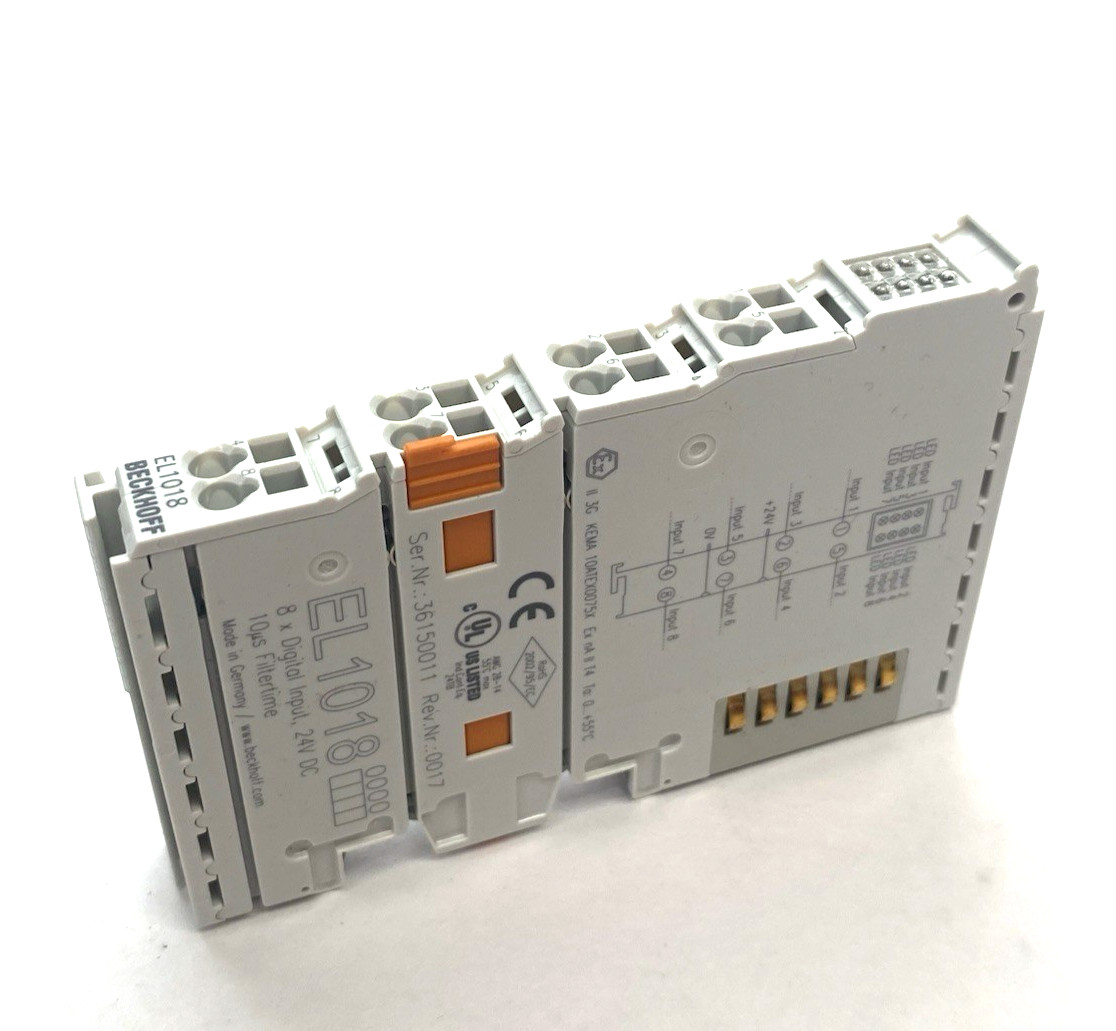 Beckhoff EL1018 EtherCAT 8-Channel Digital Input Terminal 24 V DC, 10µs