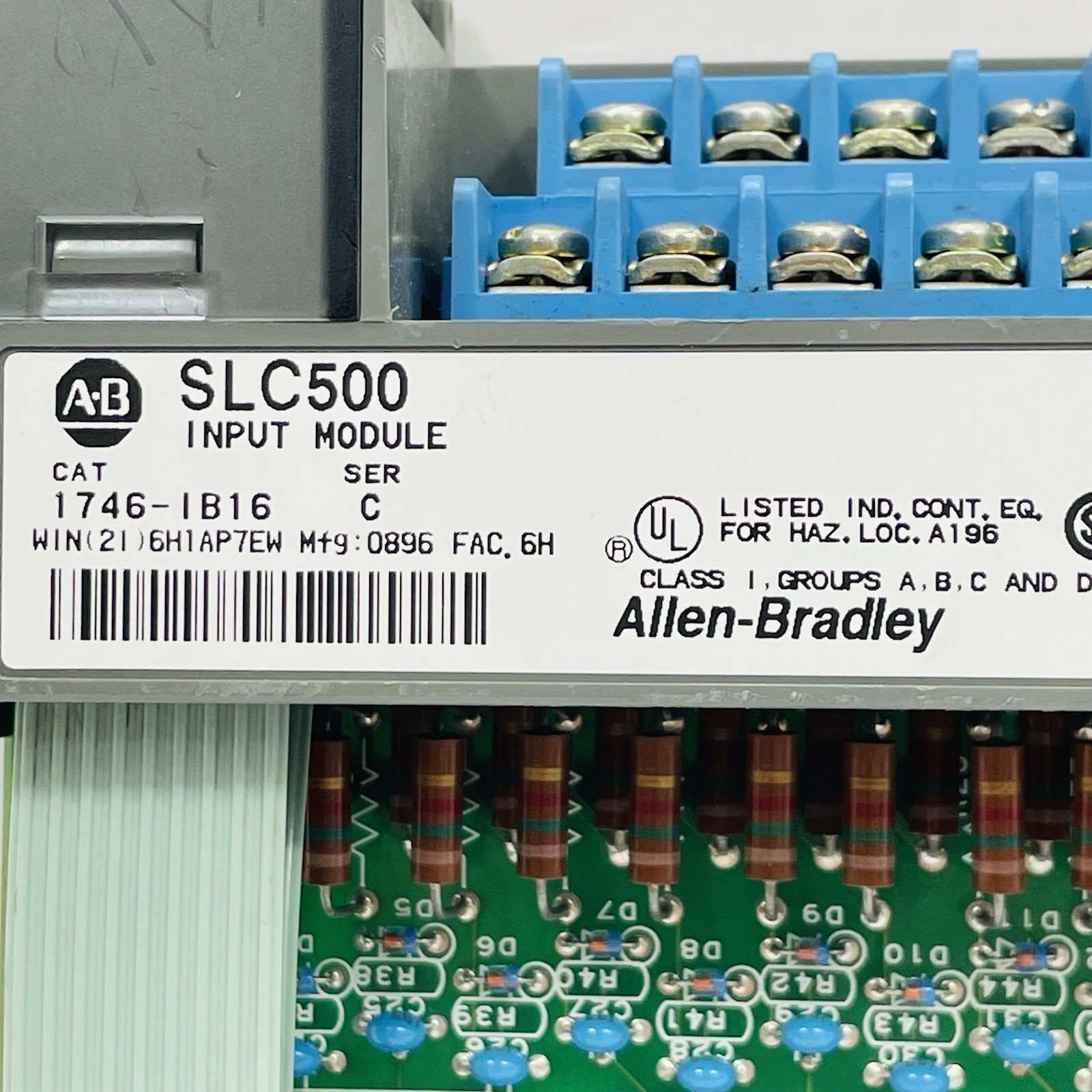 Lot of 3 Allen Bradley 1746-IB16 SLC 500 Input Modules Series C ~Clean Used~