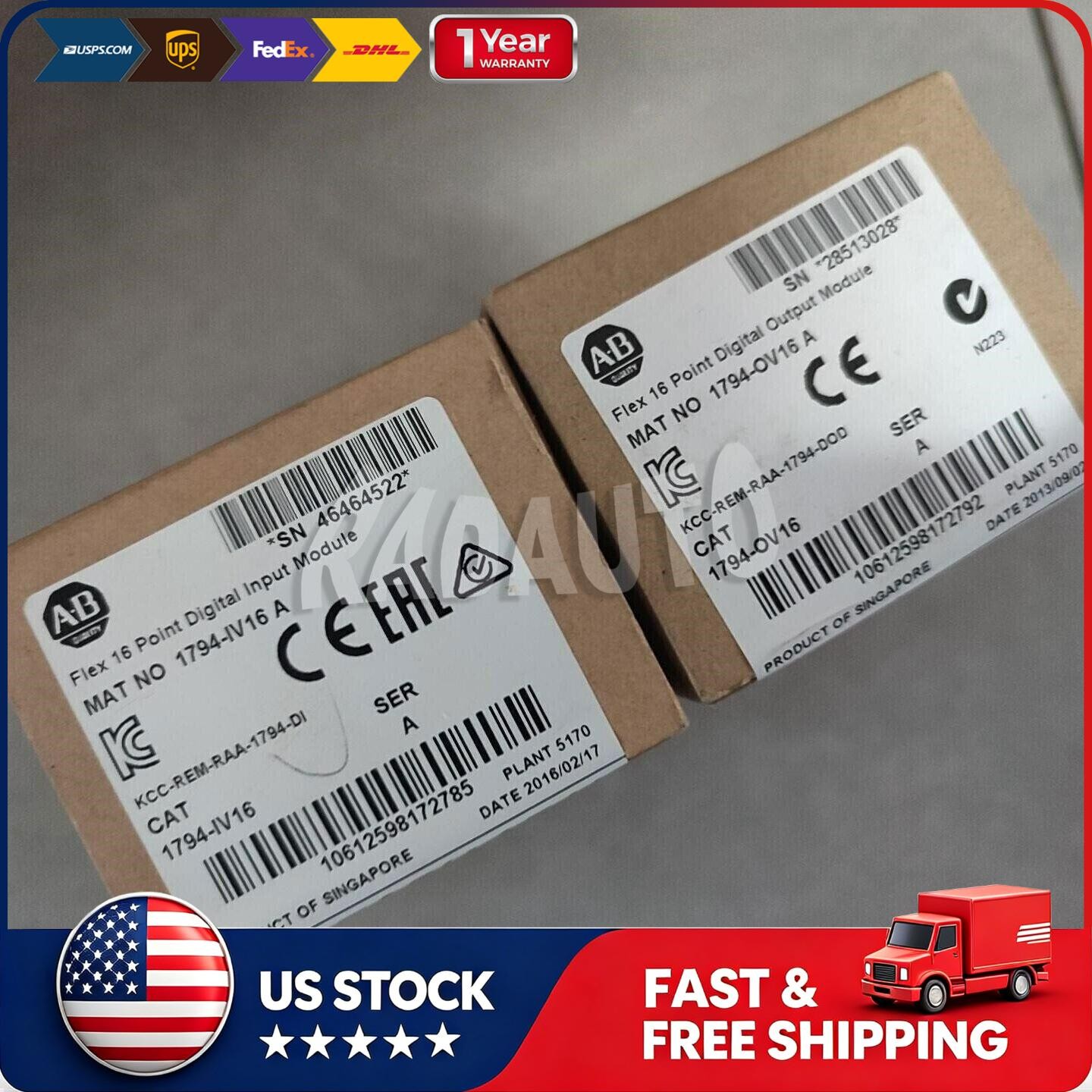 New Factory Sealed AB 1794-IV16 SER A Flex 16 Pt Digital Input Module 1794IV16