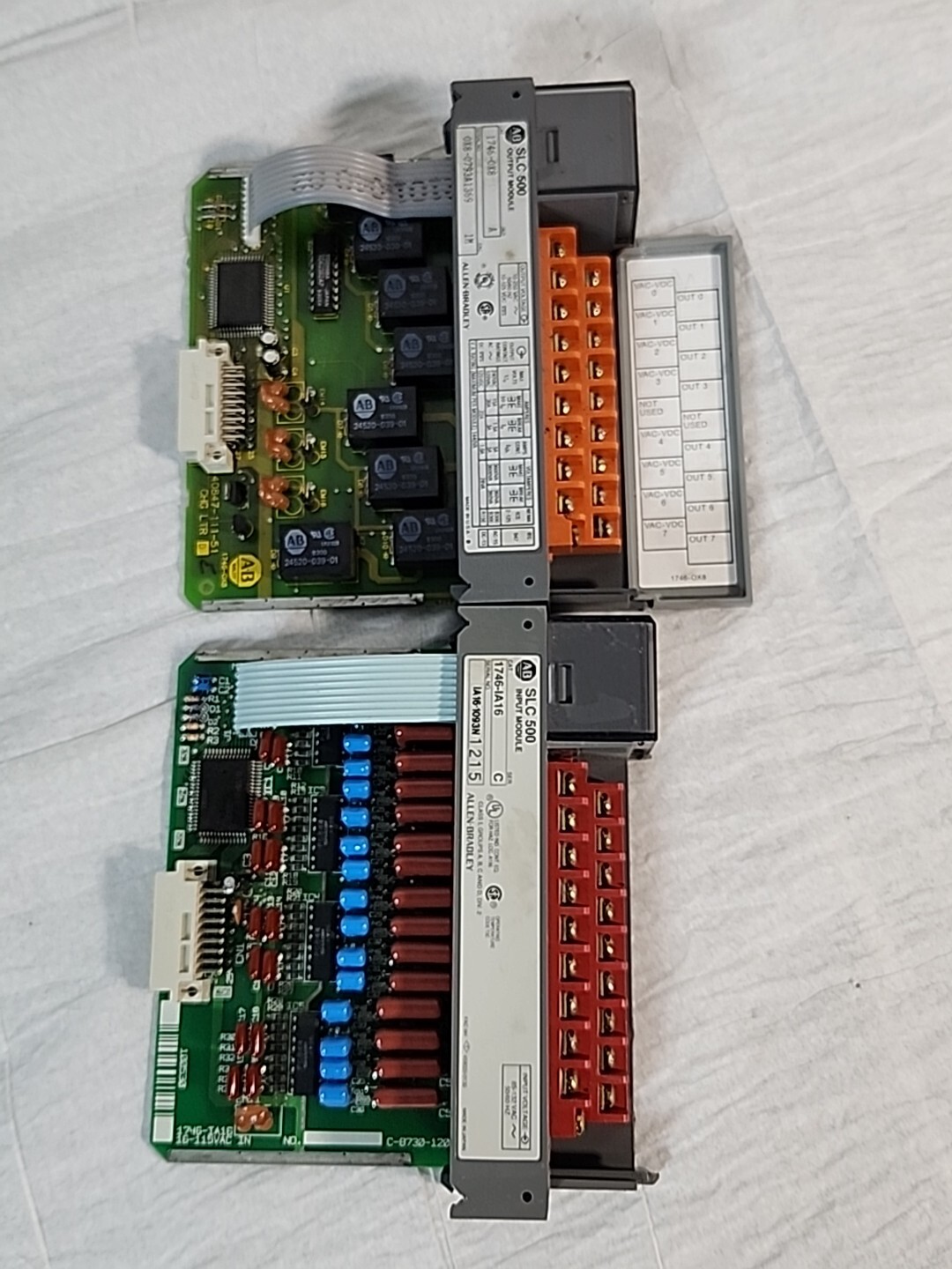Allen Bradley SLC 500 1746-IA16 Input Module & 1746-0X8 Output Module
