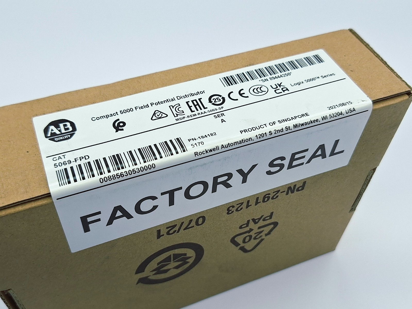 SEALED ALLEN BRADLEY 5069-FPD CompactLogix 5000 Field Potential Distributor