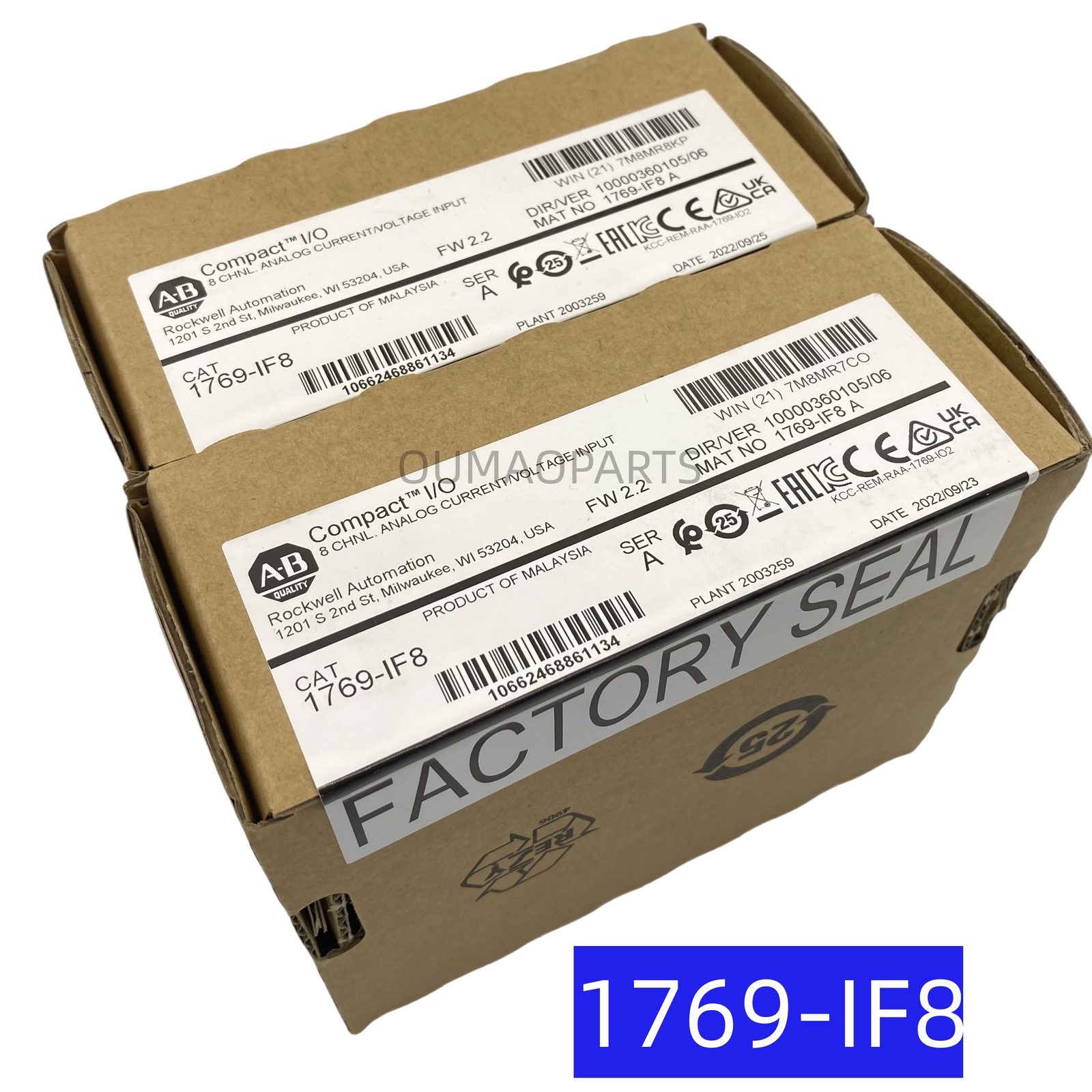 US 1769-IF8 1 pcsCompactLogix 8 Pt Analog Input Module 2023 New TX