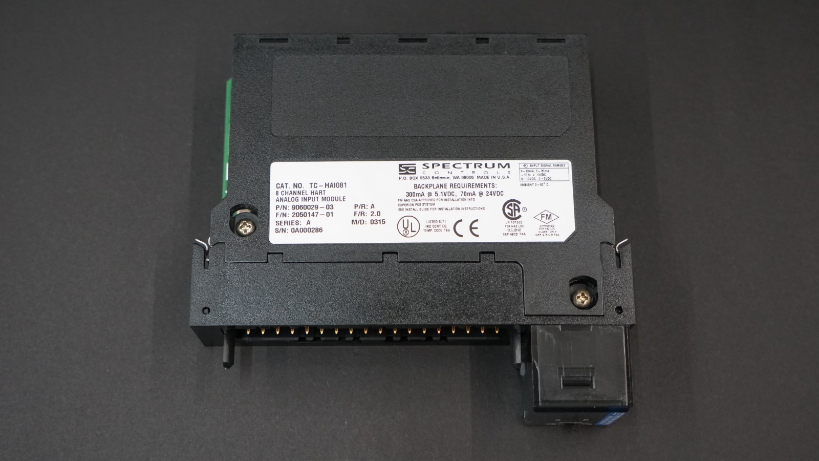 Spectrum Controls TC-HAI081 8-Channel HART Analog Input Module 9060029-03
