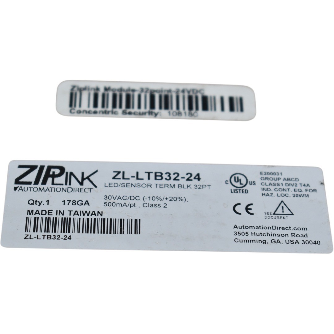 NEW Automation Direct ZL-LTB32-24 ZIPLink LED Sensor Terminal Block 32 Point 24V